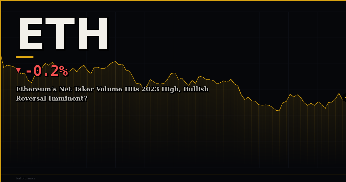 Ethereum's Net Taker Volume Hits 2023 High, Bullish Reversal Imminent?