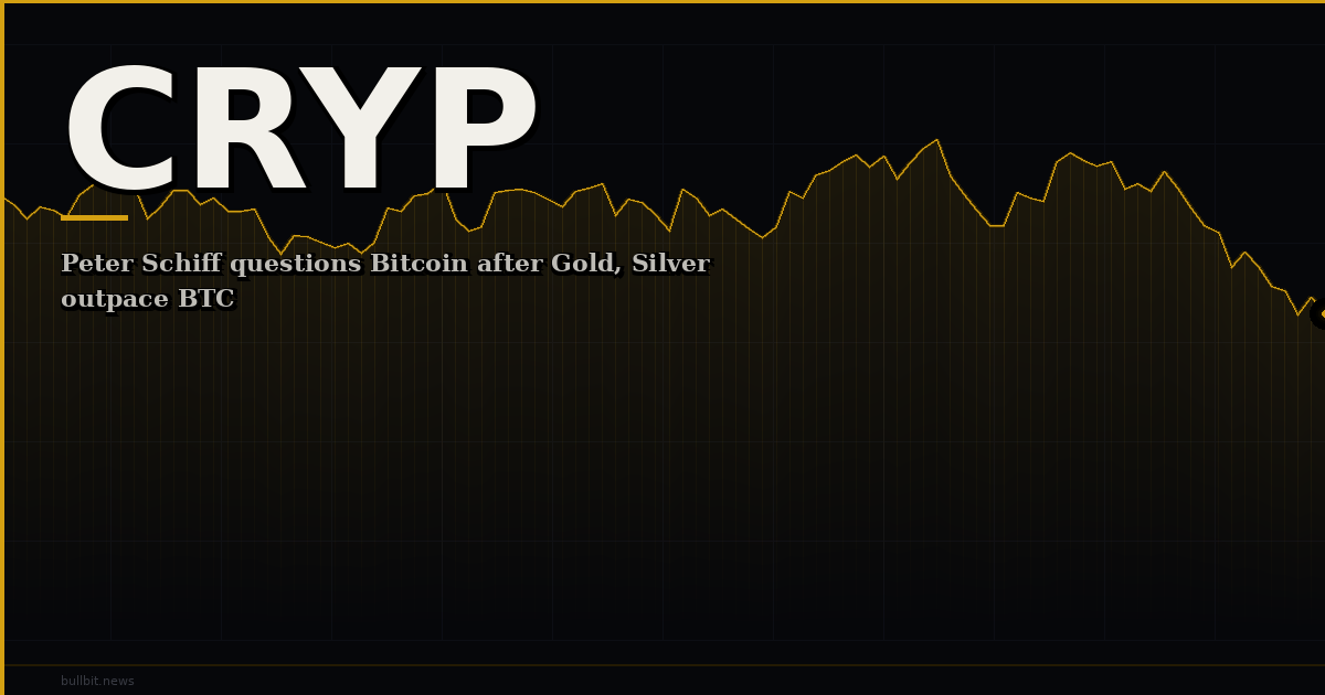Peter Schiff questions Bitcoin after Gold, Silver outpace BTC