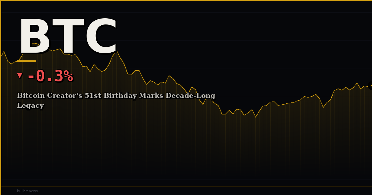 Bitcoin Creator's 51st Birthday Marks Decade-Long Legacy