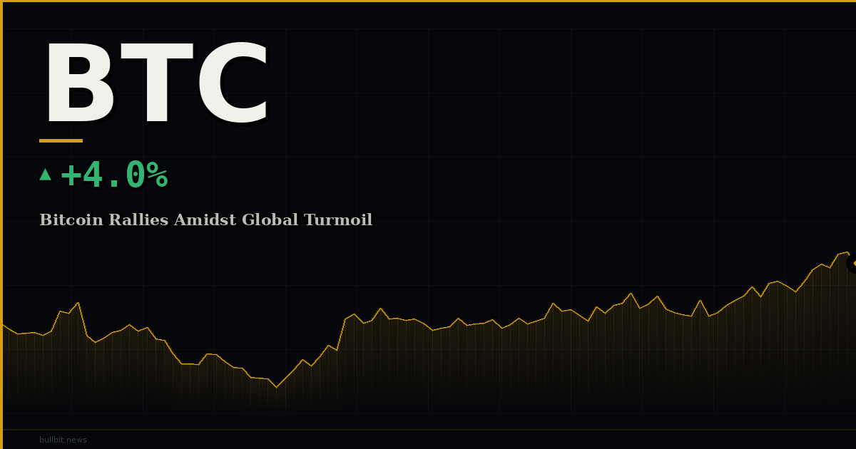 Bitcoin Rallies Amidst Global Turmoil