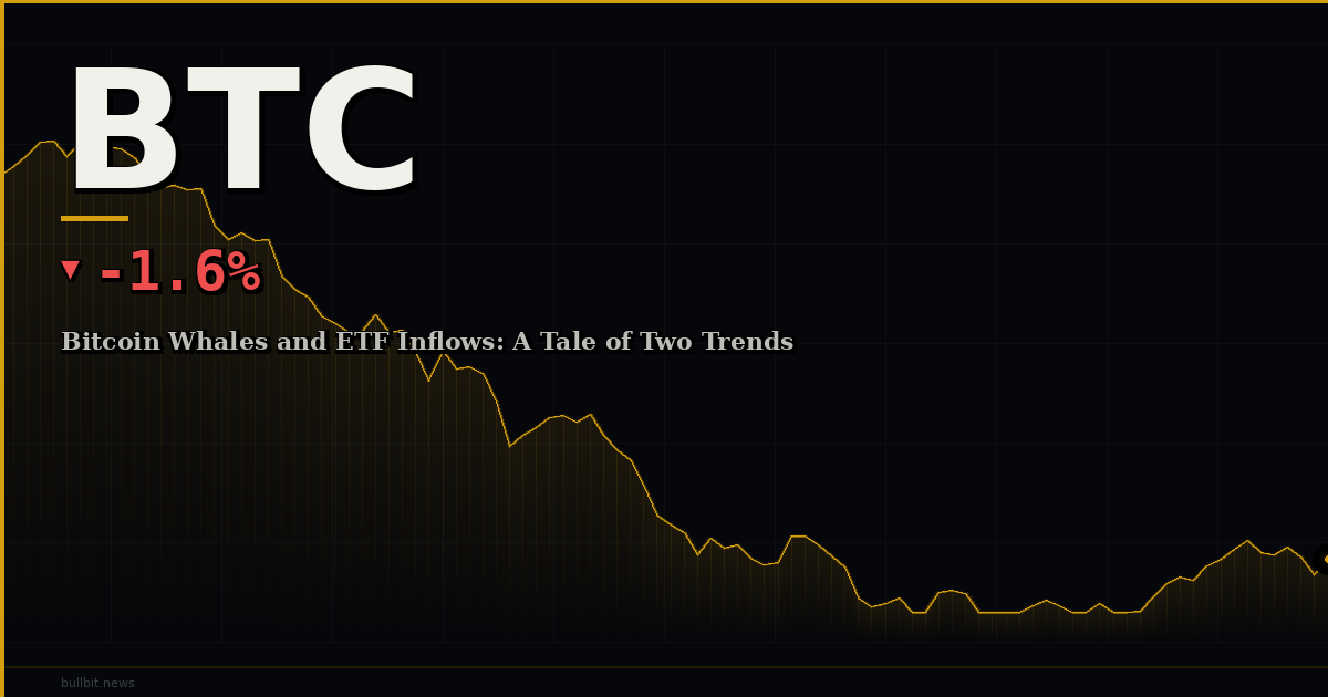 Bitcoin Whales and ETF Inflows: A Tale of Two Trends