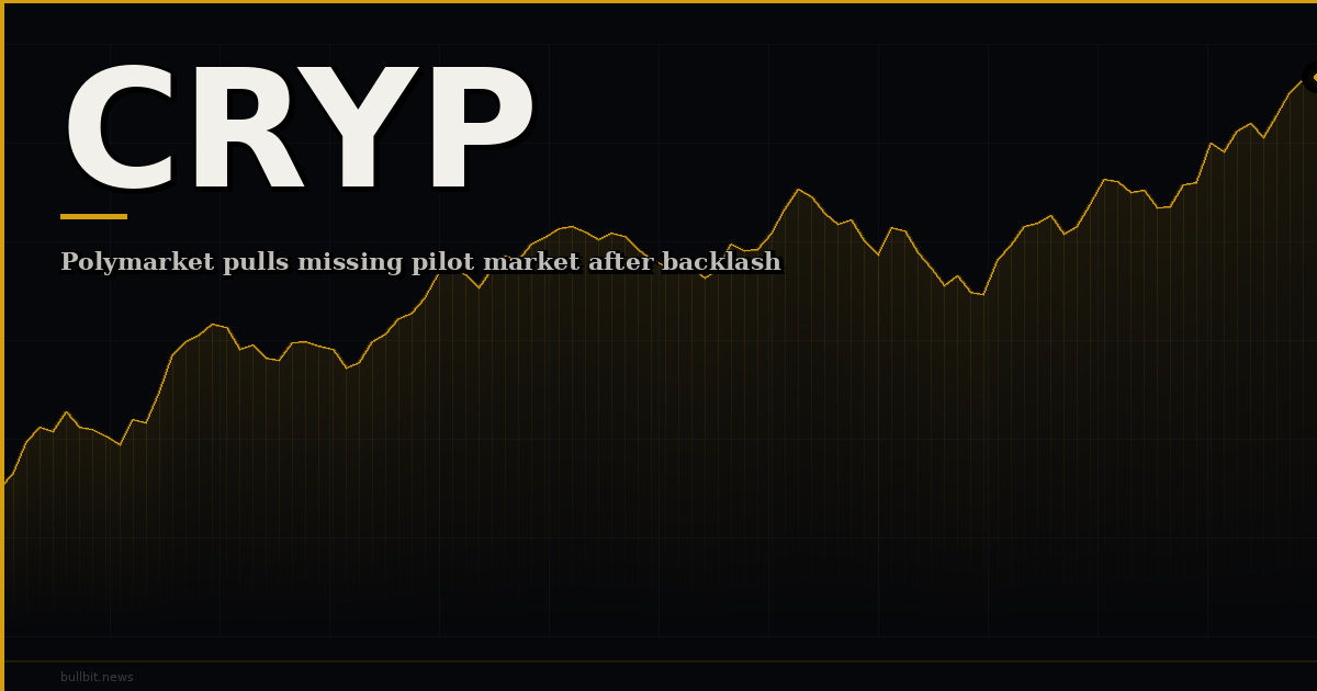 Polymarket pulls missing pilot market after backlash