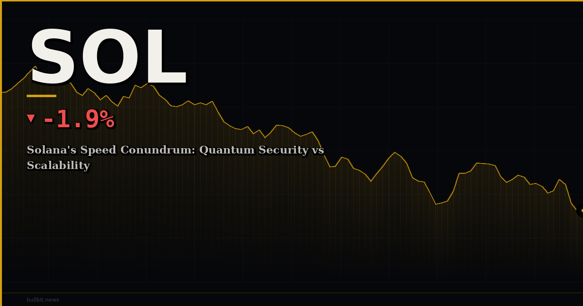 Solana's Speed Conundrum: Quantum Security vs Scalability