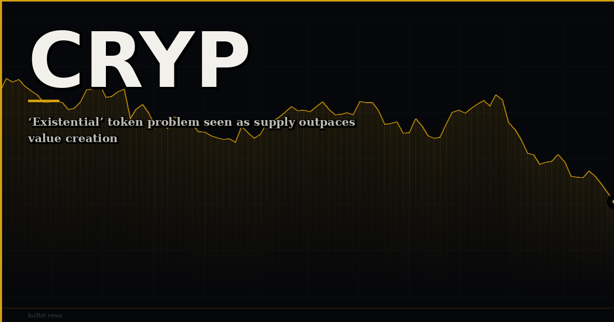 ‘Existential’ token problem seen as supply outpaces value creation