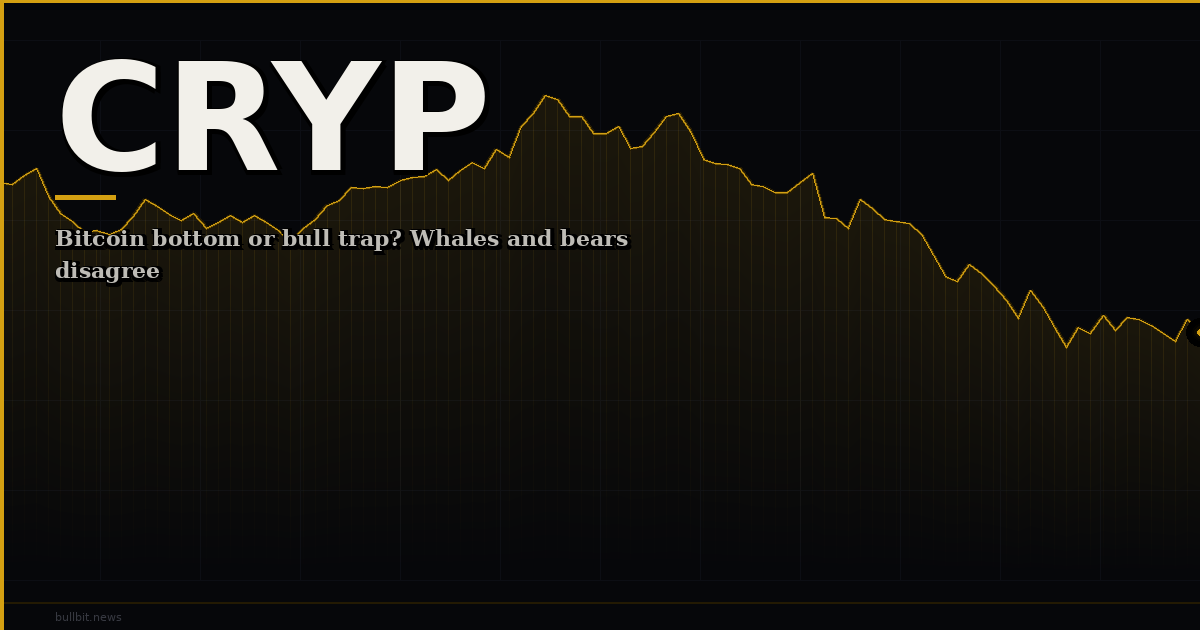 Bitcoin bottom or bull trap? Whales and bears disagree