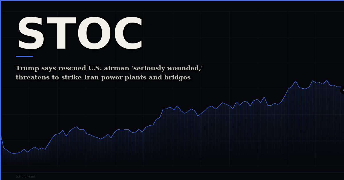 Trump says rescued U.S. airman 'seriously wounded,' threatens to strike Iran power plants and bridges